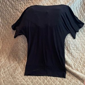 5 for $25! Black open back top with bead detail.